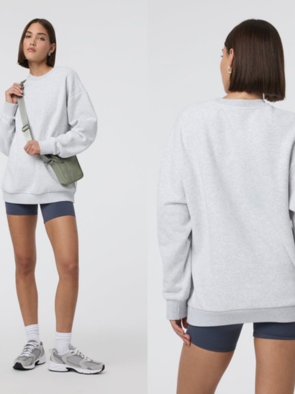 UNWORN. Vuori Restore Oversized‎ Crew Fleece Pullover Pale Grey Heather